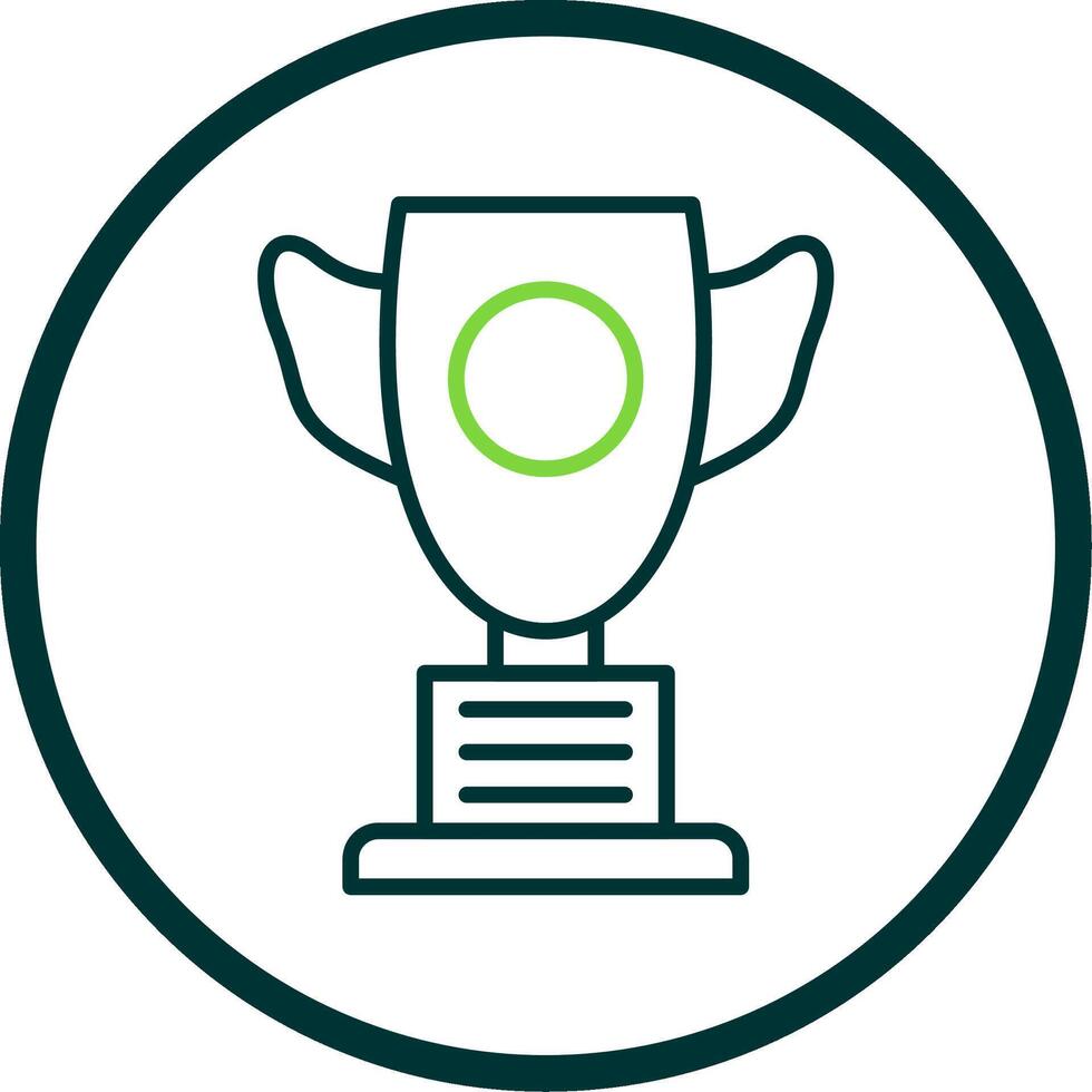 Trophy Line Circle Icon Design vector