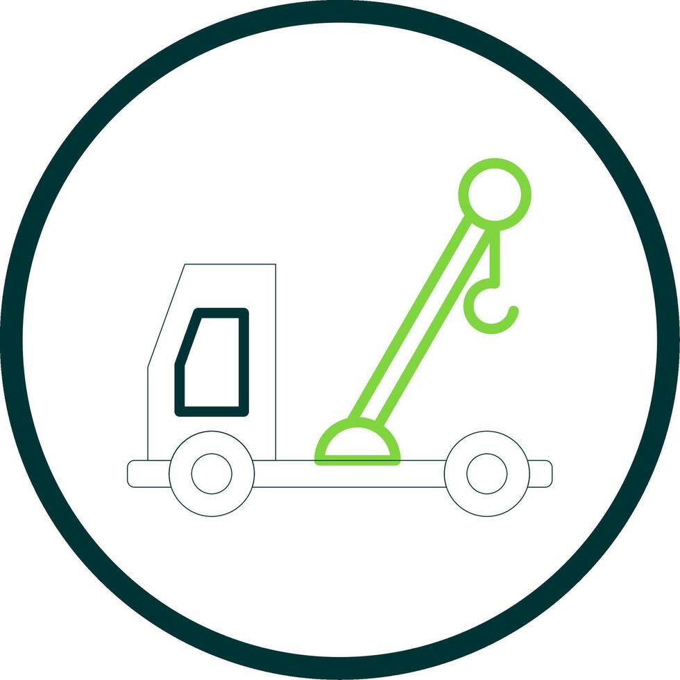 Lift Truck Line Circle Icon Design vector