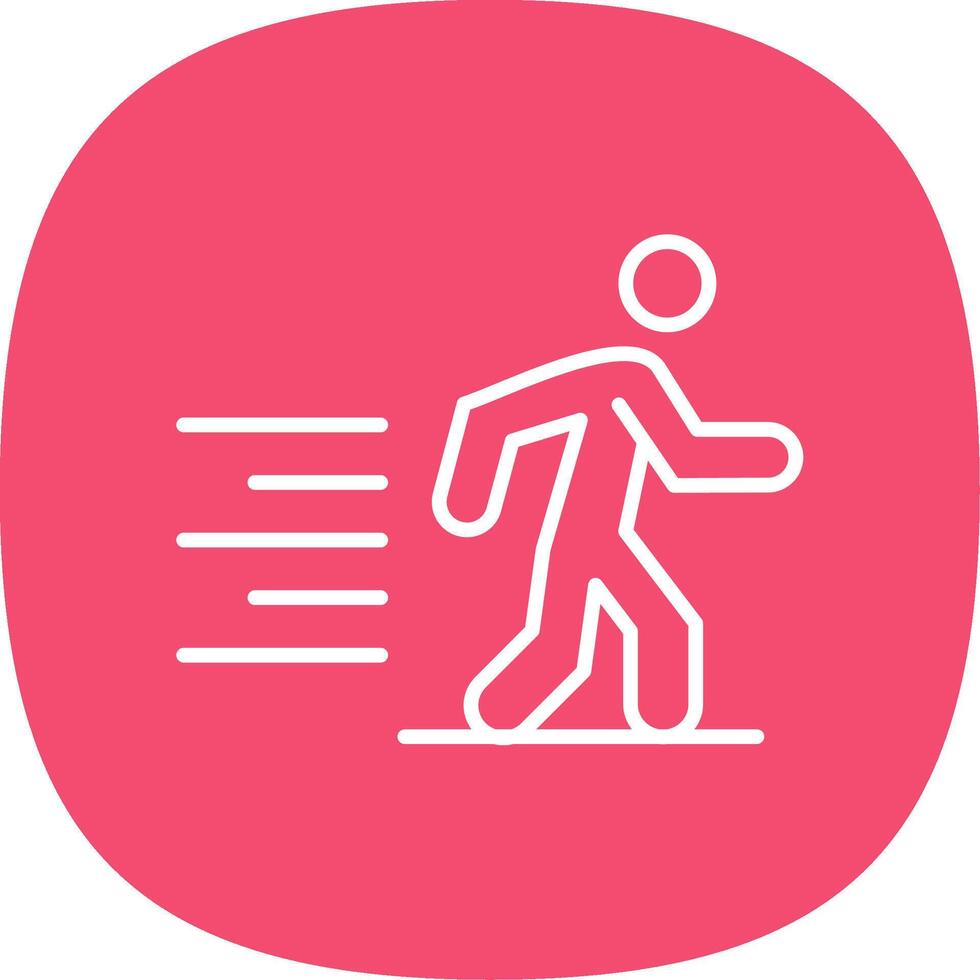 Running Line Curve Icon Design vector