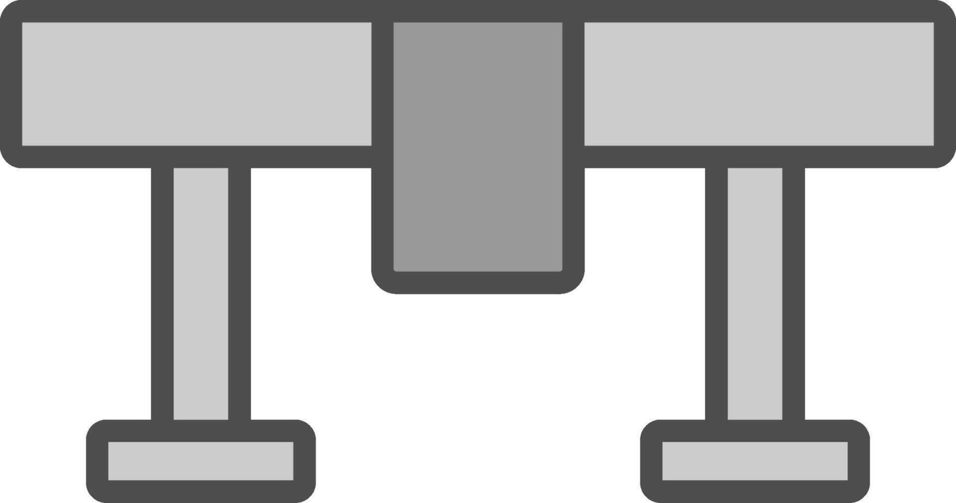 Bench Line Filled Greyscale Icon Design vector