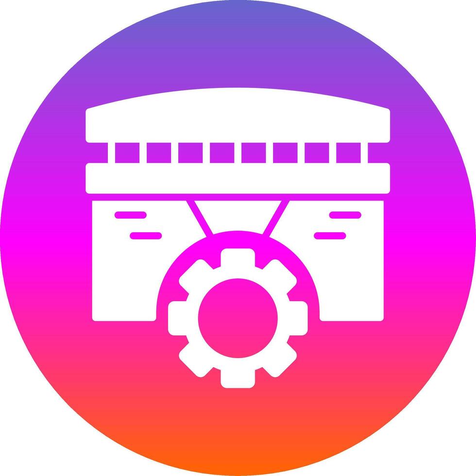 Bridge Glyph Gradient Circle Icon Design vector