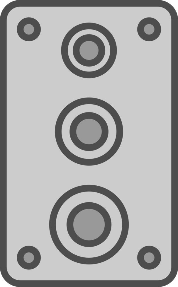 Speaker Line Filled Greyscale Icon Design vector