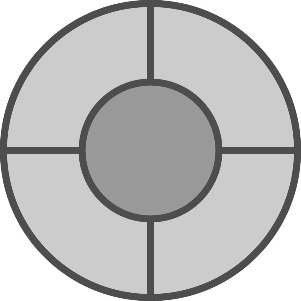 Color Wheel Line Filled Greyscale Icon Design vector