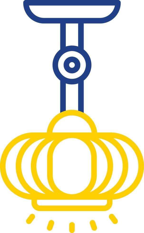 Lamp Line Two Colour Icon Design vector