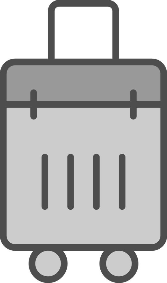 Bag Line Filled Greyscale Icon Design vector