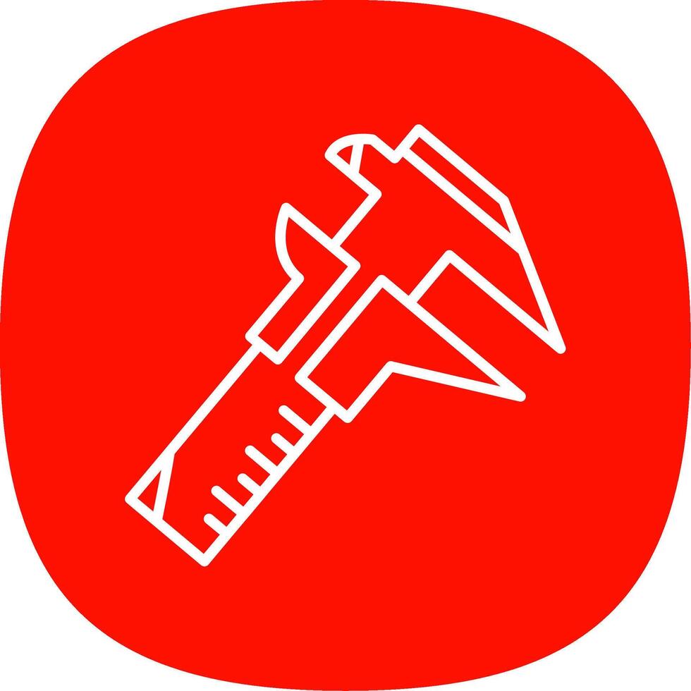 Caliper Line Curve Icon Design vector