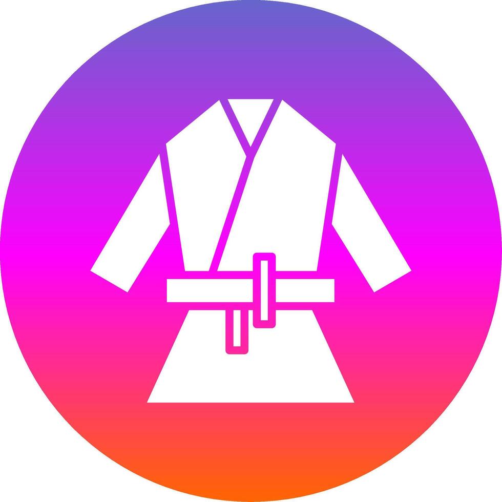 Kimono Glyph Gradient Circle Icon Design vector