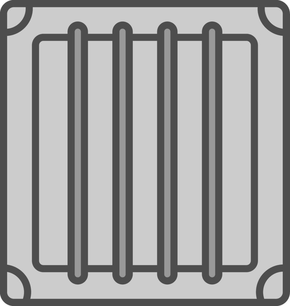 Jail Line Filled Greyscale Icon Design vector