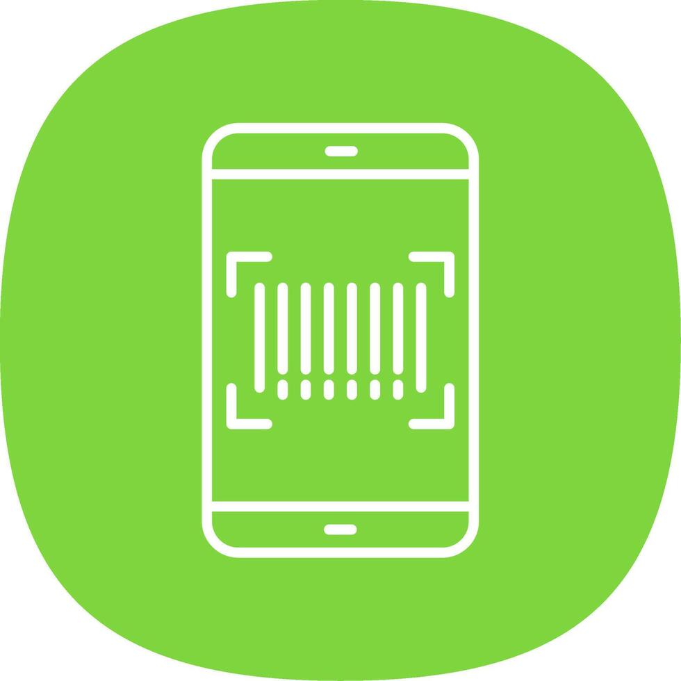 Barcode Scan Line Curve Icon Design vector