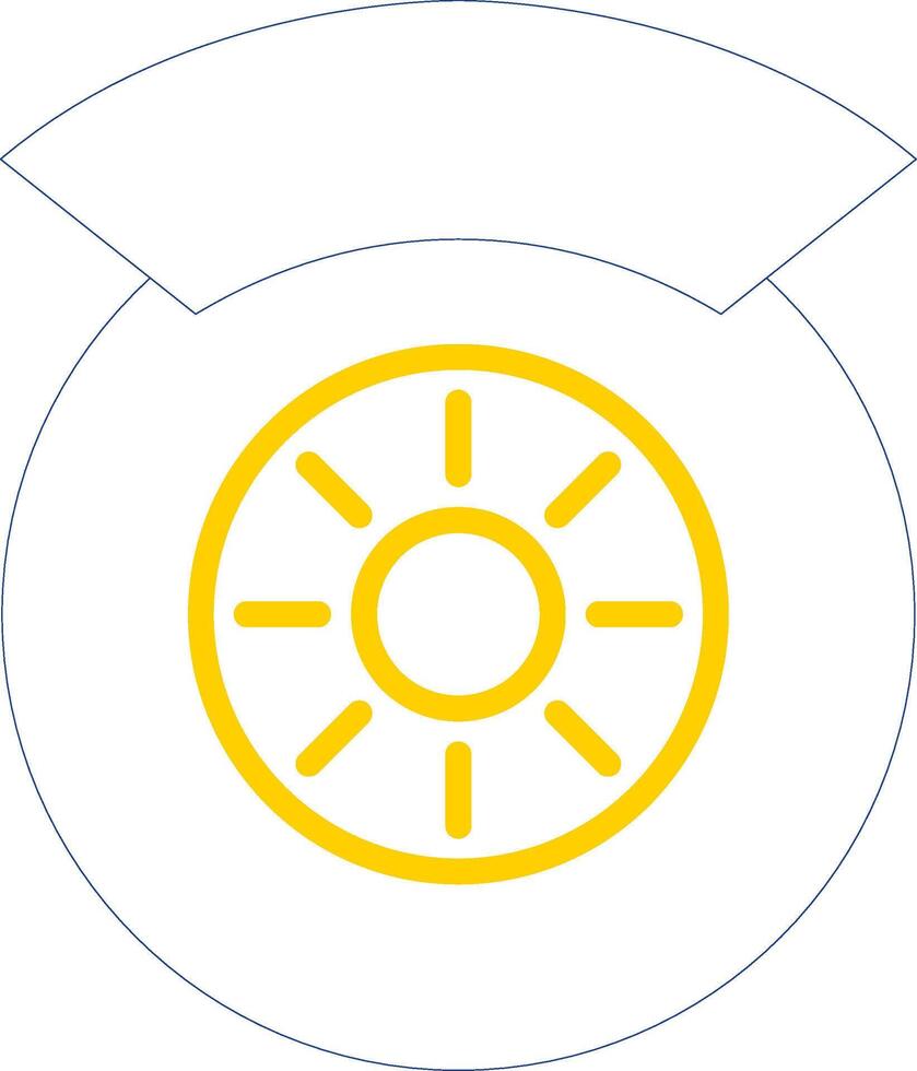Brake Disc Line Two Colour Icon Design vector
