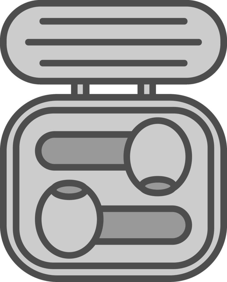 Earbuds Line Filled Greyscale Icon Design vector