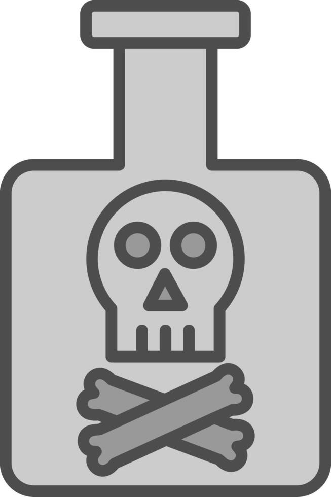 Poison Line Filled Greyscale Icon Design vector