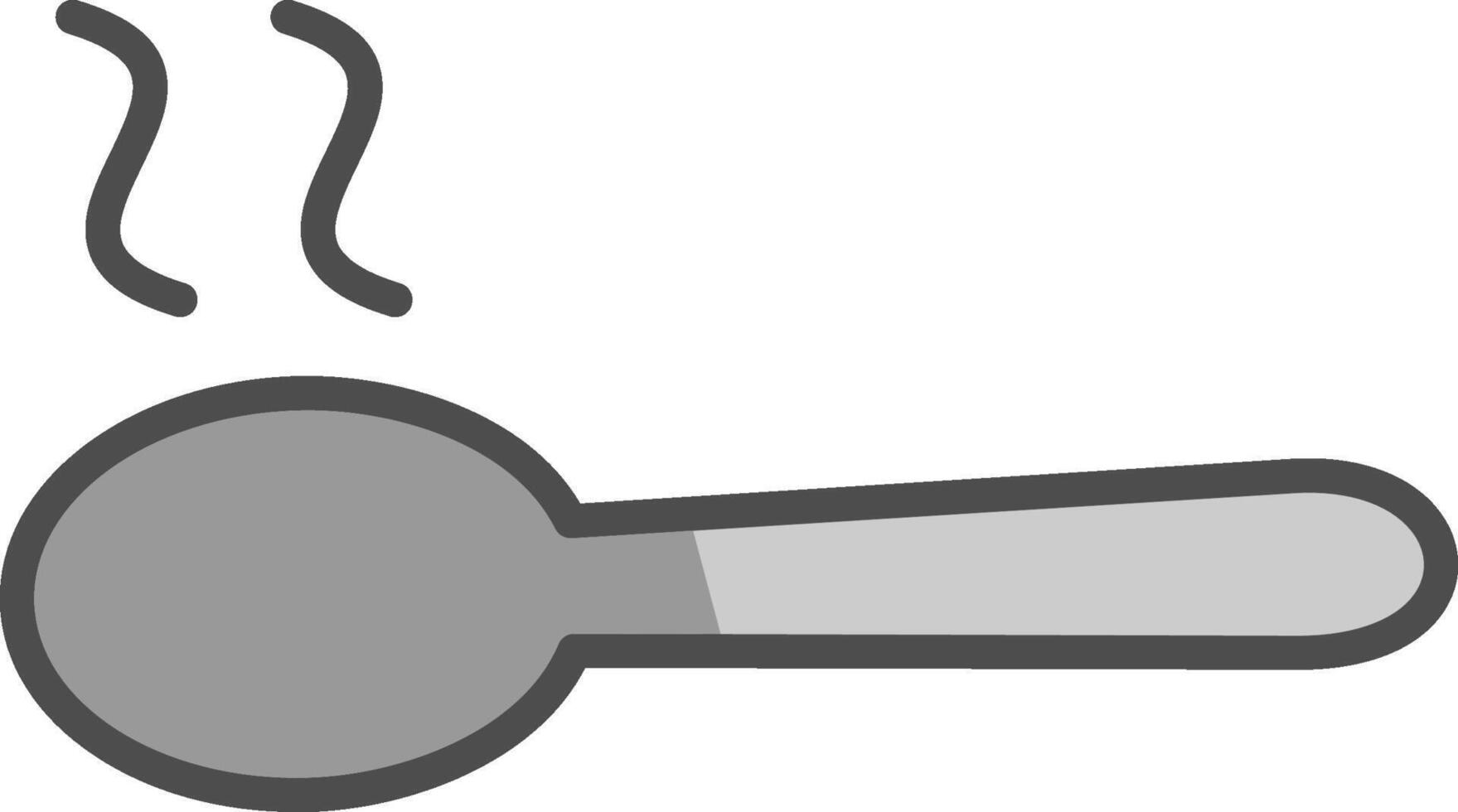 Spoon Line Filled Greyscale Icon Design vector