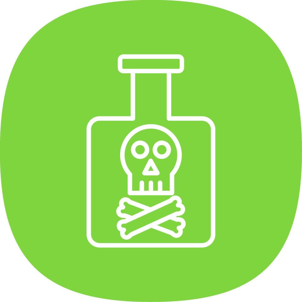 Poison Line Curve Icon Design vector