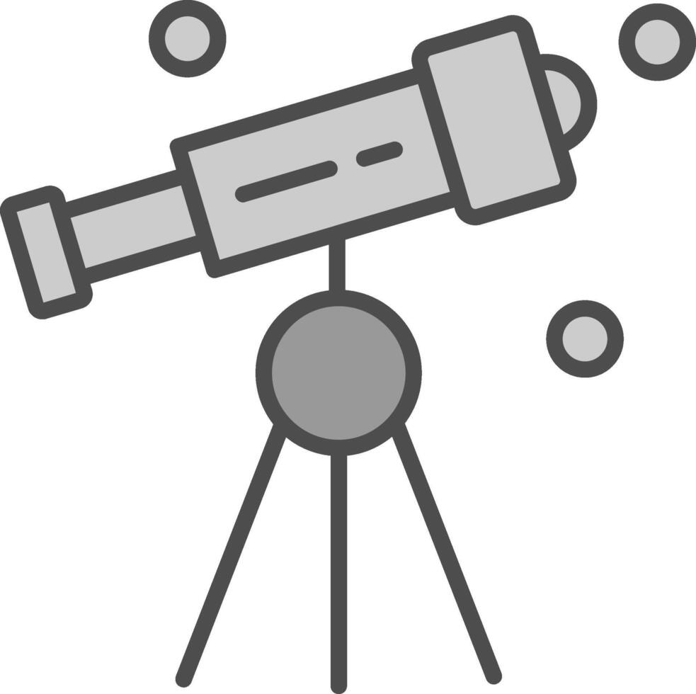 Telescope Line Filled Greyscale Icon Design vector