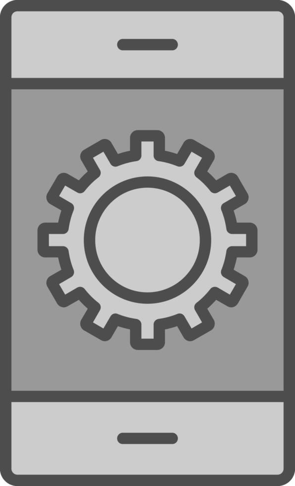 Development Line Filled Greyscale Icon Design vector