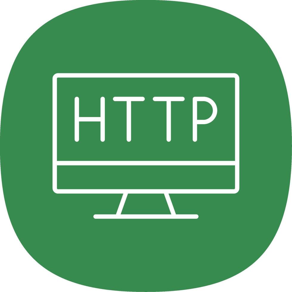 Http Cookie Line Curve Icon Design vector