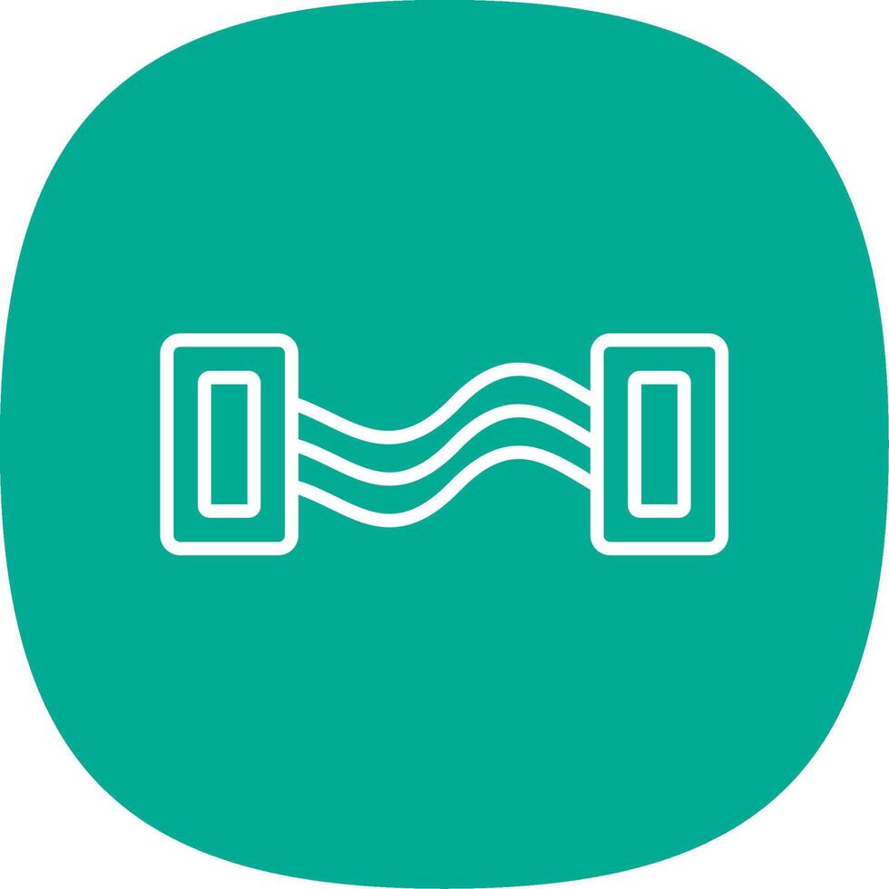 Chest Expander Line Curve Icon Design vector
