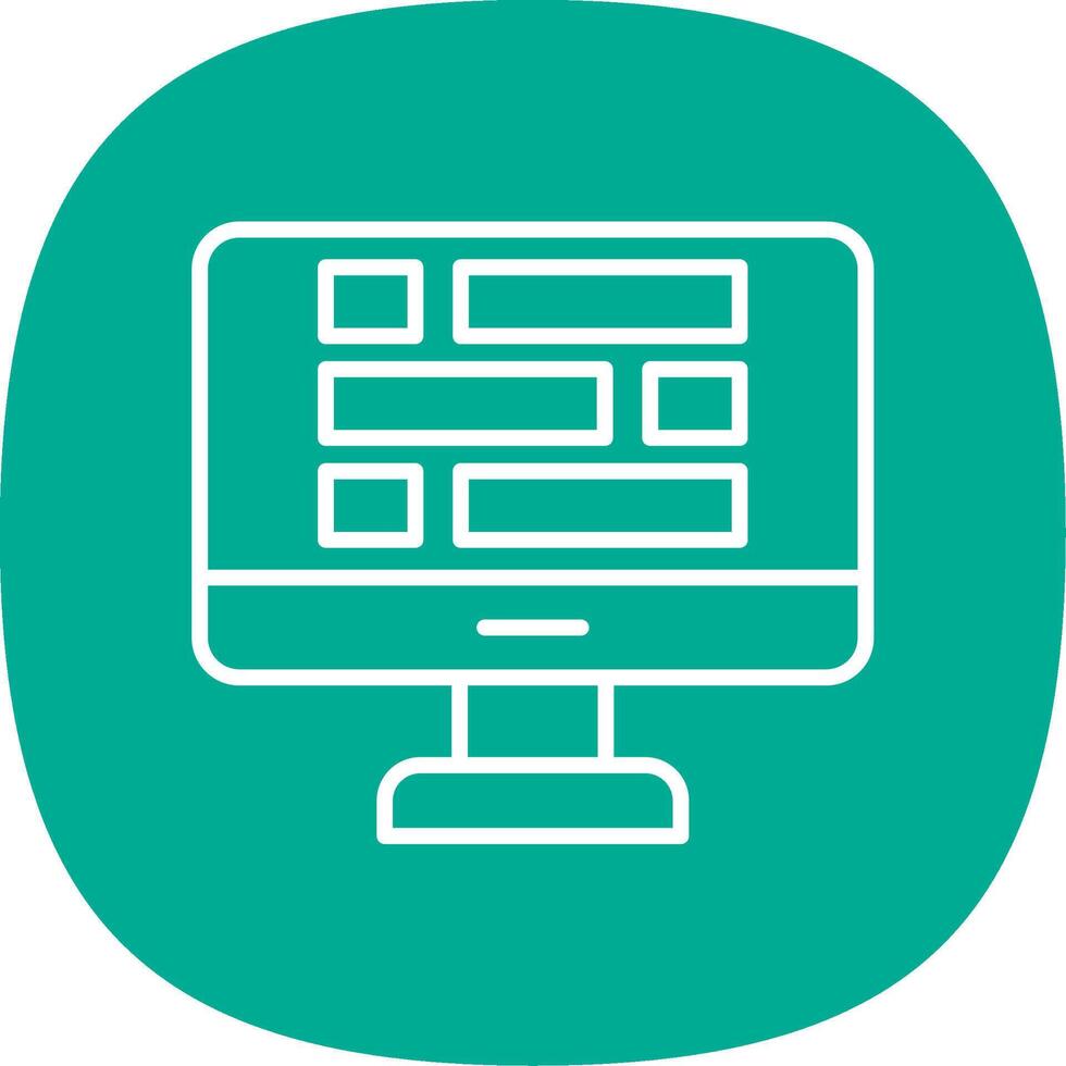 Dashboard Line Curve Icon Design vector
