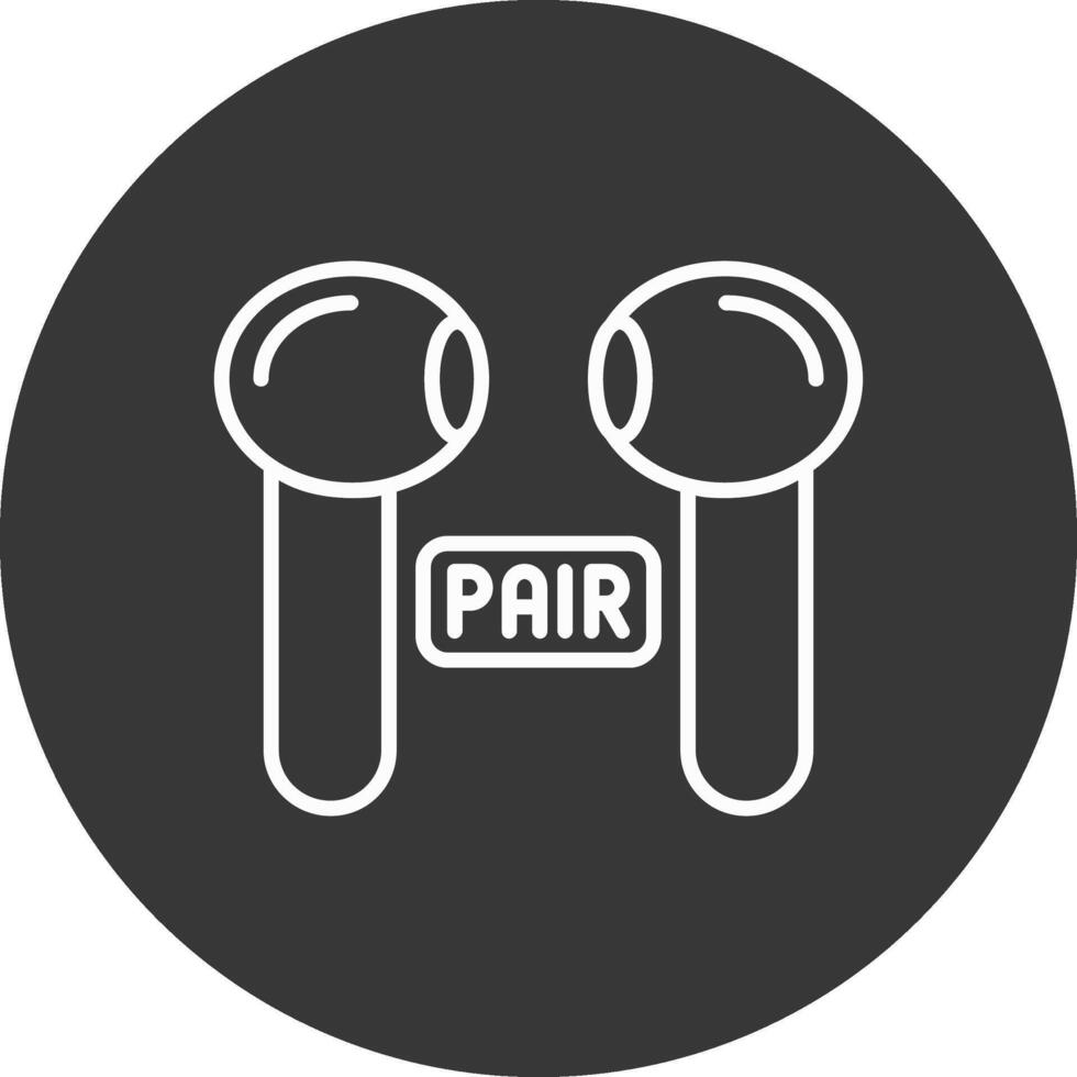 Pairing Line Inverted Icon Design vector