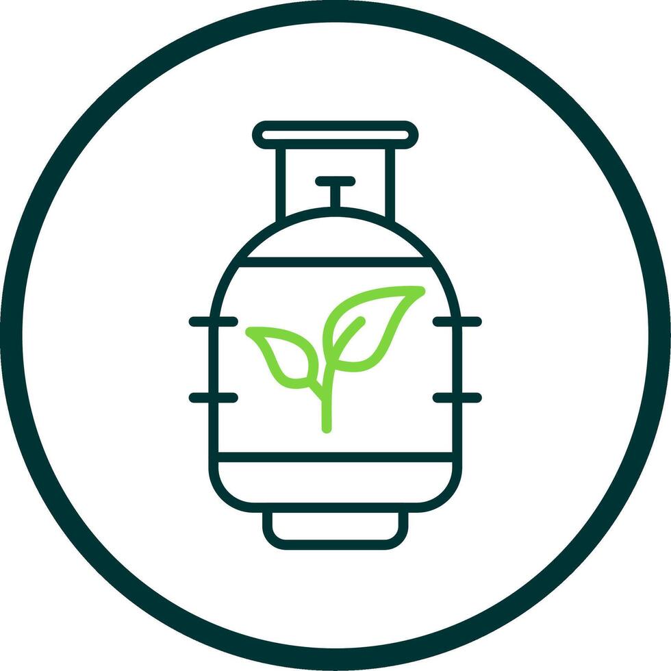 Bio Gas Line Circle Icon Design vector