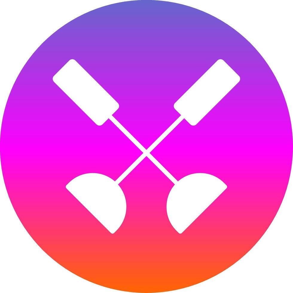 Paddle Glyph Gradient Circle Icon Design vector