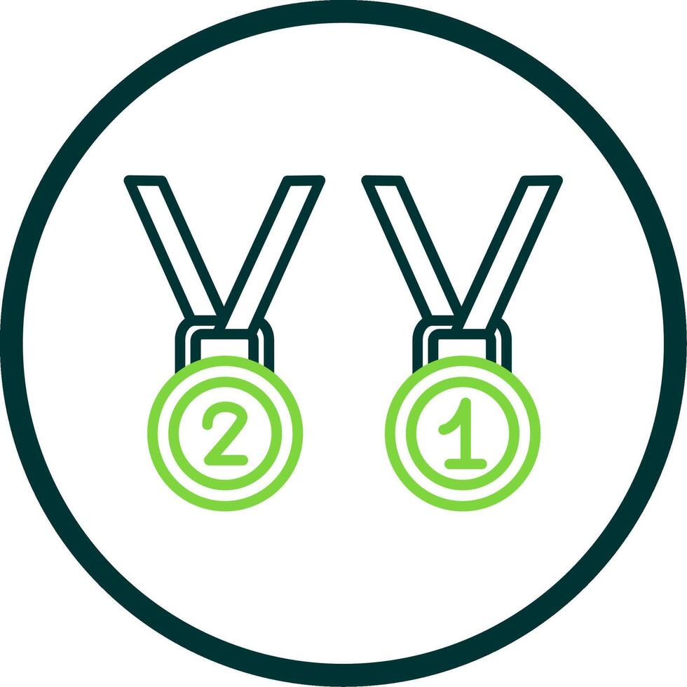 Medals Line Circle Icon Design vector
