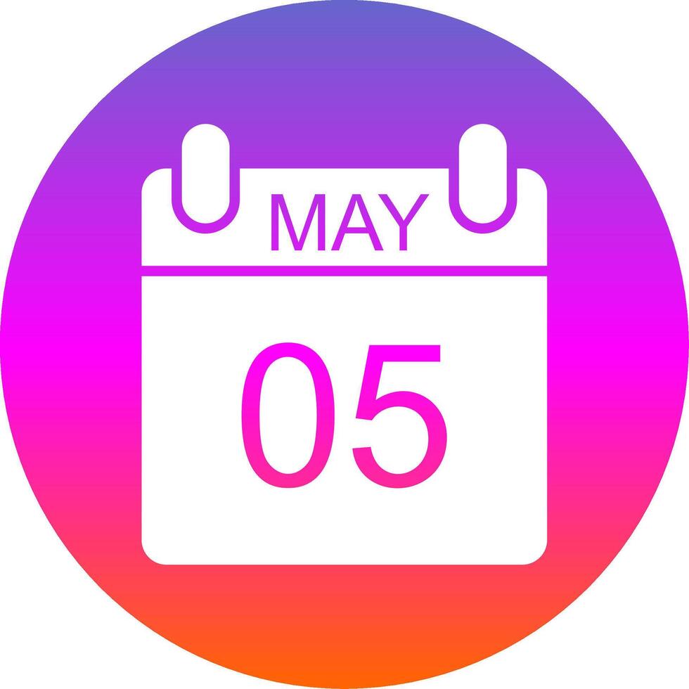 May Glyph Gradient Circle Icon Design vector