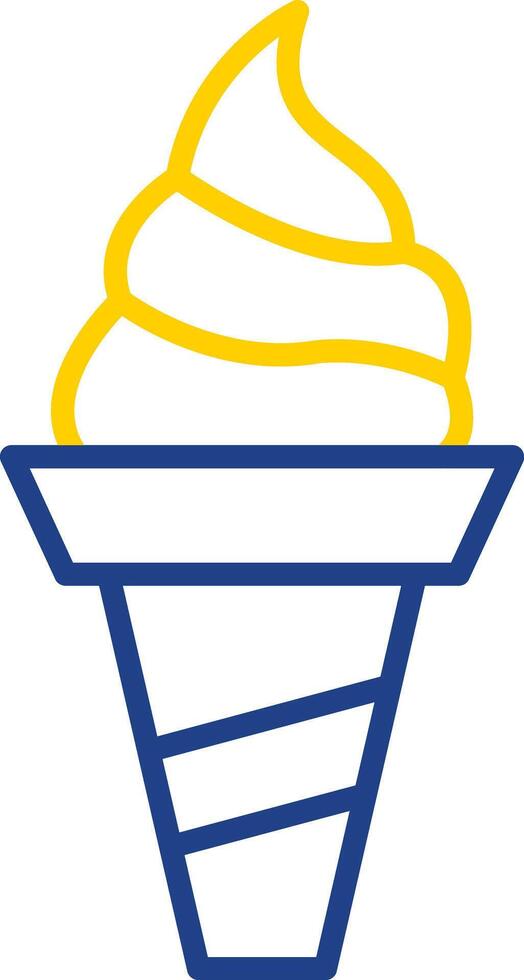 Ice Cream Line Two Colour Icon Design vector