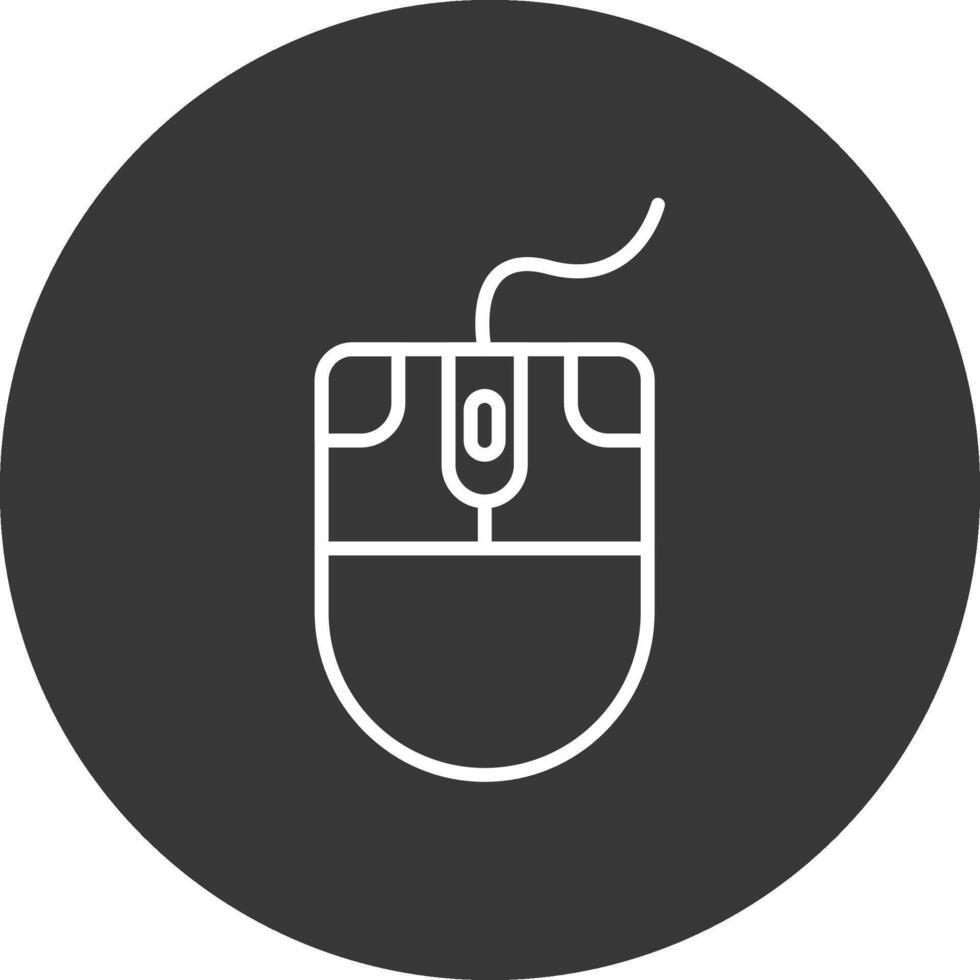 Mouse Line Inverted Icon Design vector