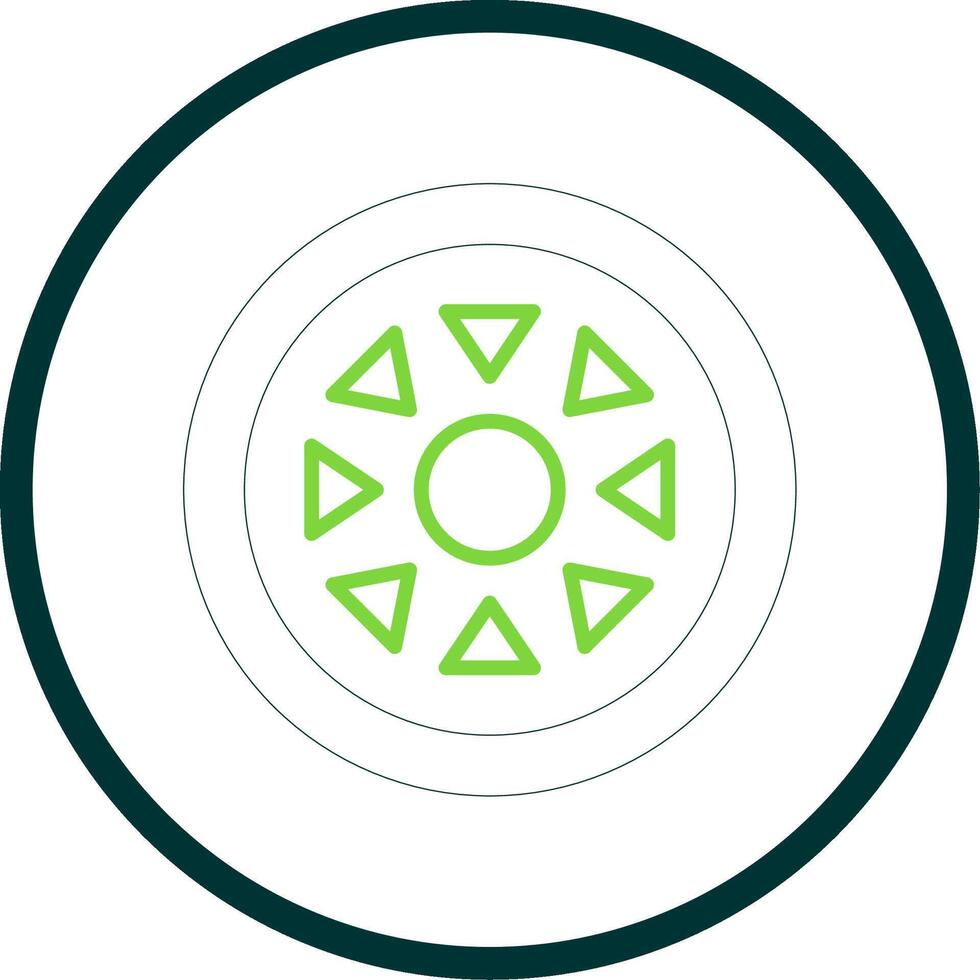 Rim Line Circle Icon Design vector