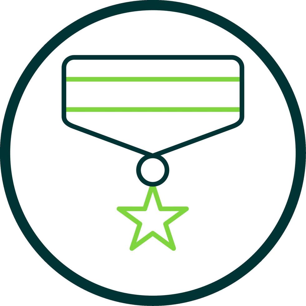 Medal Line Circle Icon Design vector