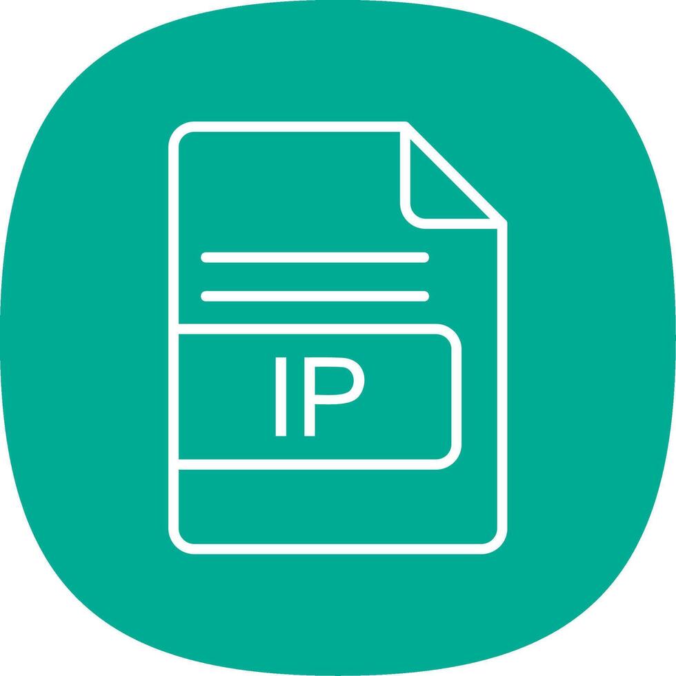 IP File Format Line Curve Icon Design vector