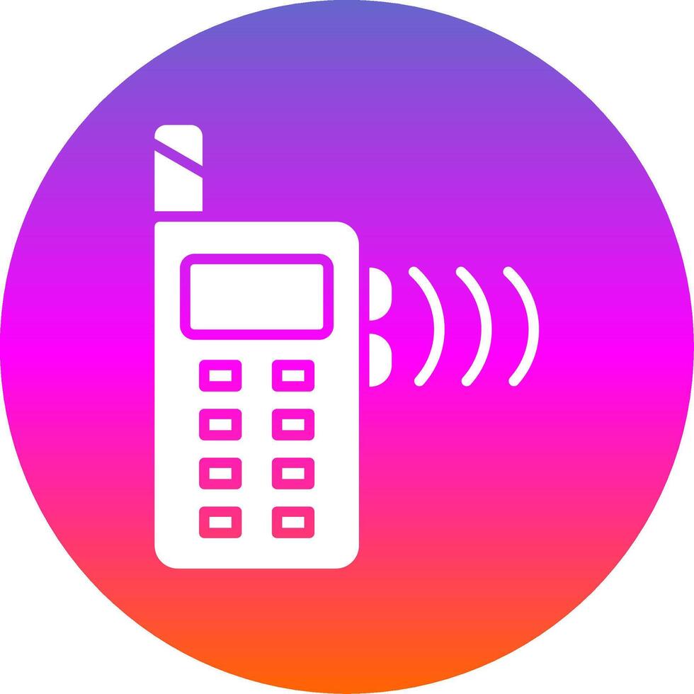 Walkie Talkie Glyph Gradient Circle Icon Design vector