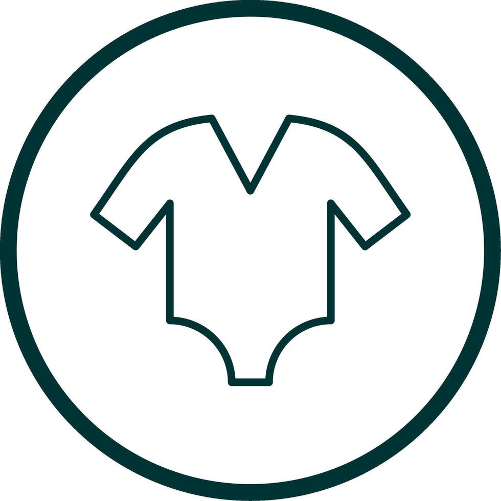 Bodysuit Line Circle Icon Design vector