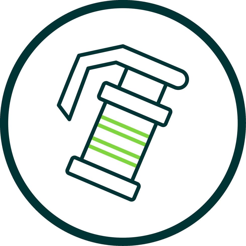 Grenade Line Circle Icon Design vector