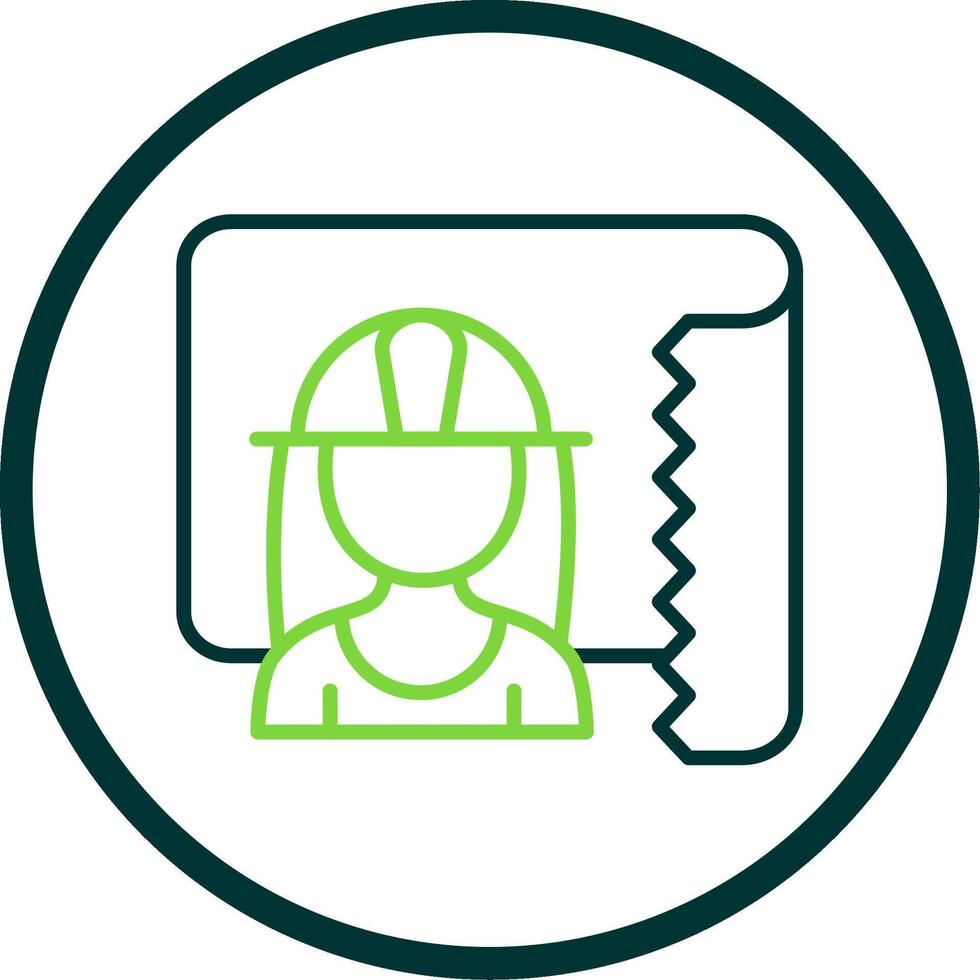 Architect Line Circle Icon Design vector