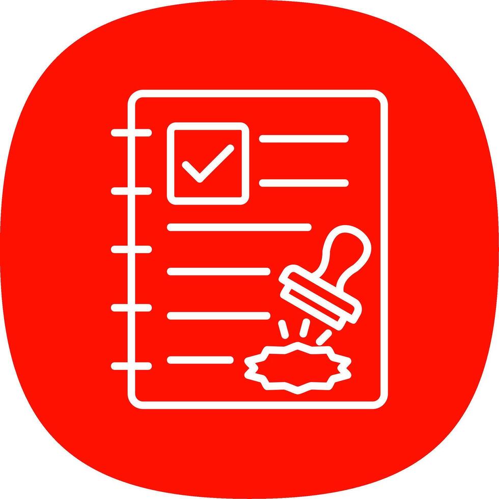 Contract Line Curve Icon Design vector