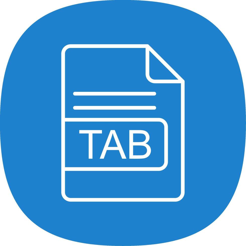 TAB File Format Line Curve Icon Design vector