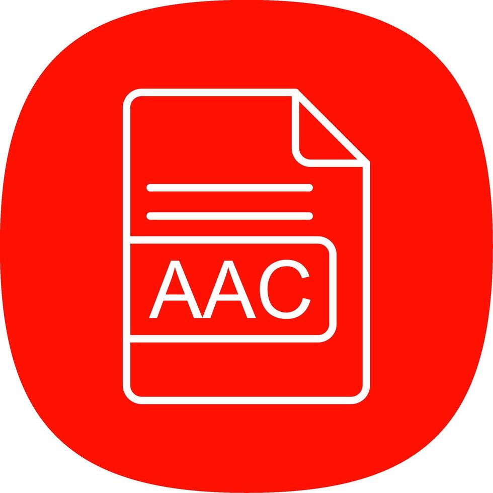 AAC File Format Line Curve Icon Design vector