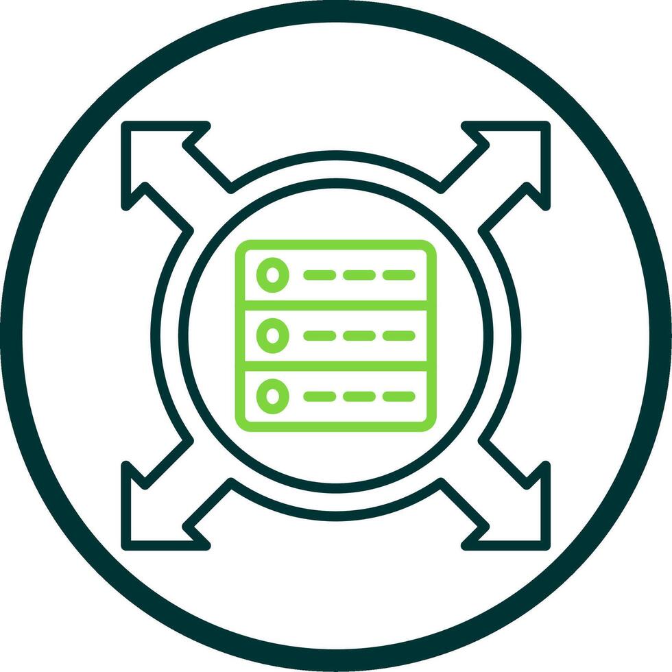 Data Driven Line Circle Icon Design vector