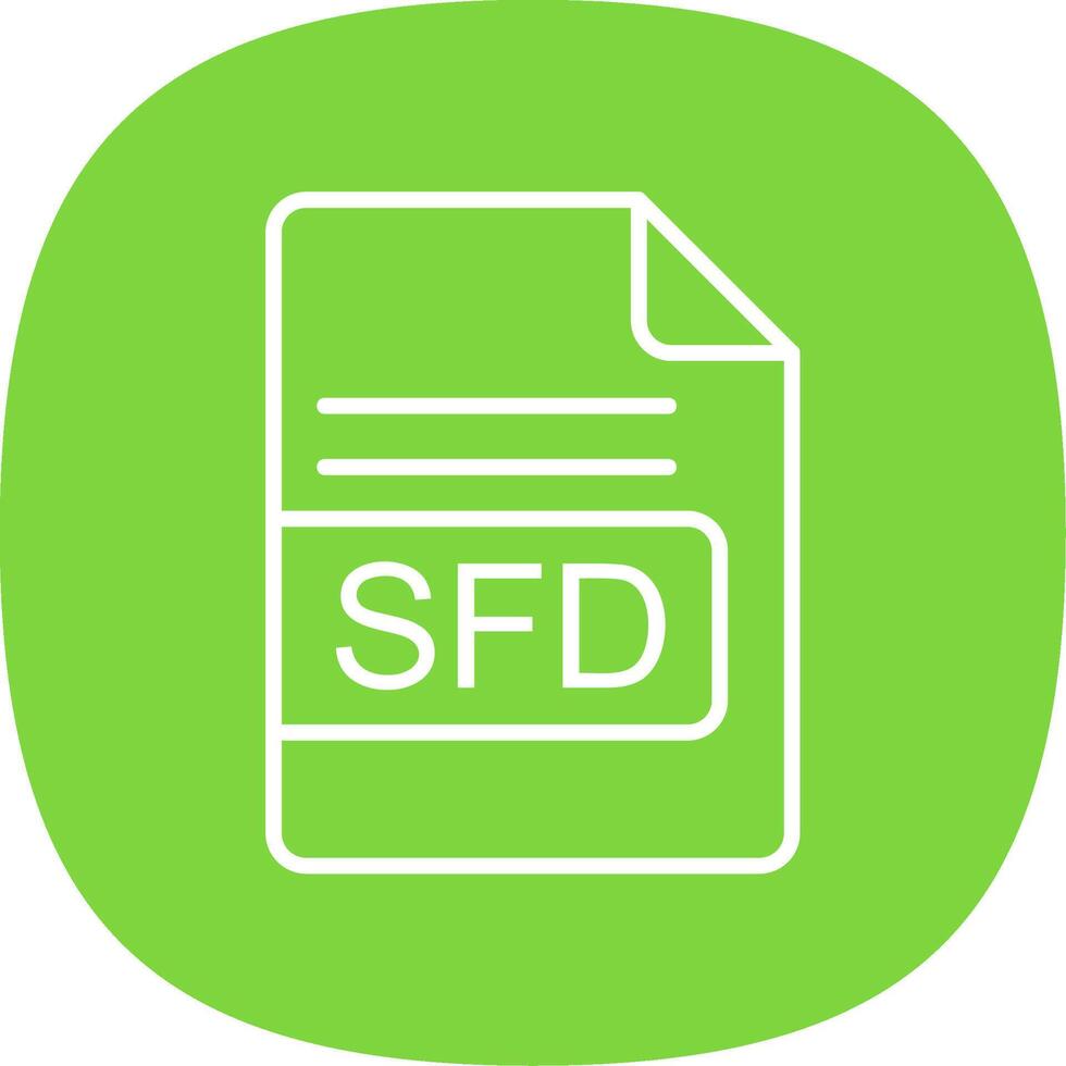 SFD File Format Line Curve Icon Design vector