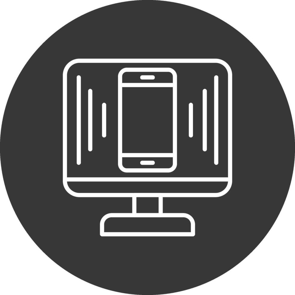 Responsive Design Line Inverted Icon Design vector