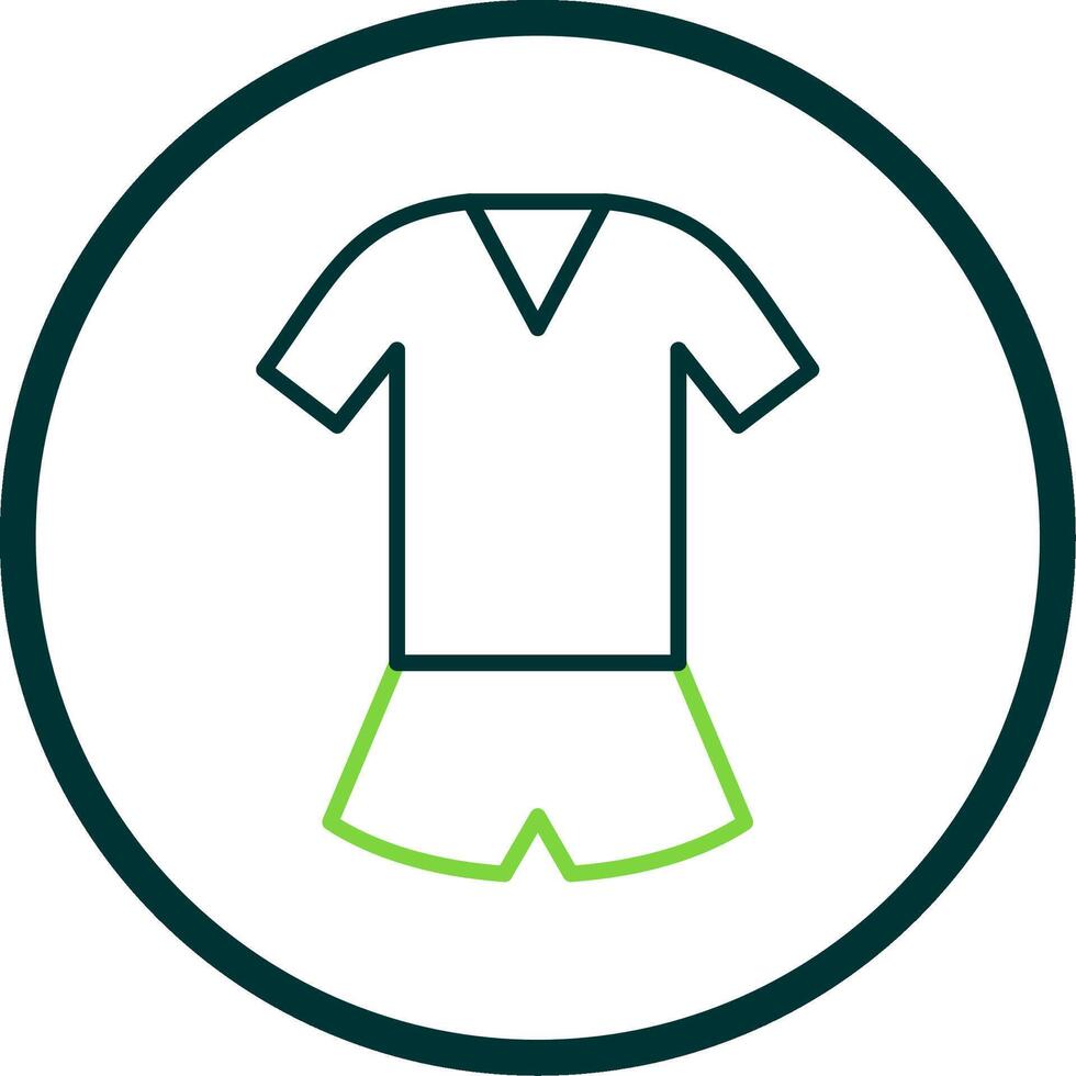 Jumpsuit Line Circle Icon Design vector