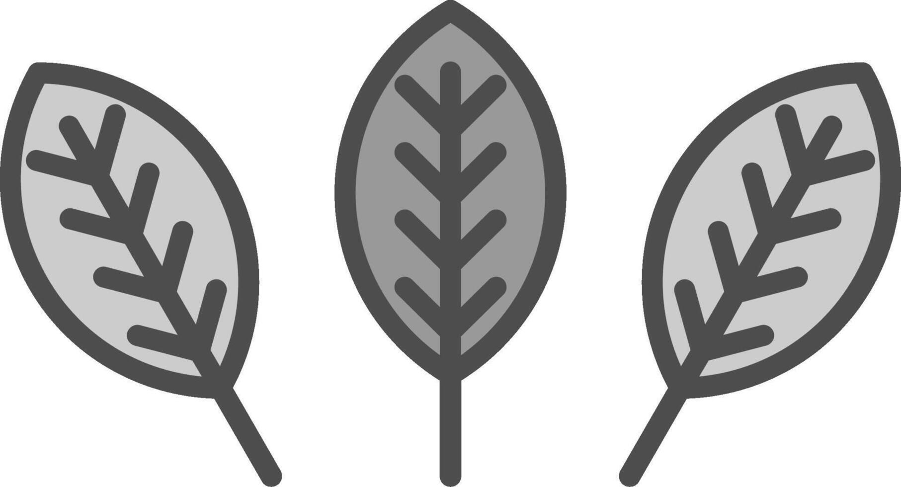 Croton Line Filled Greyscale Icon Design vector