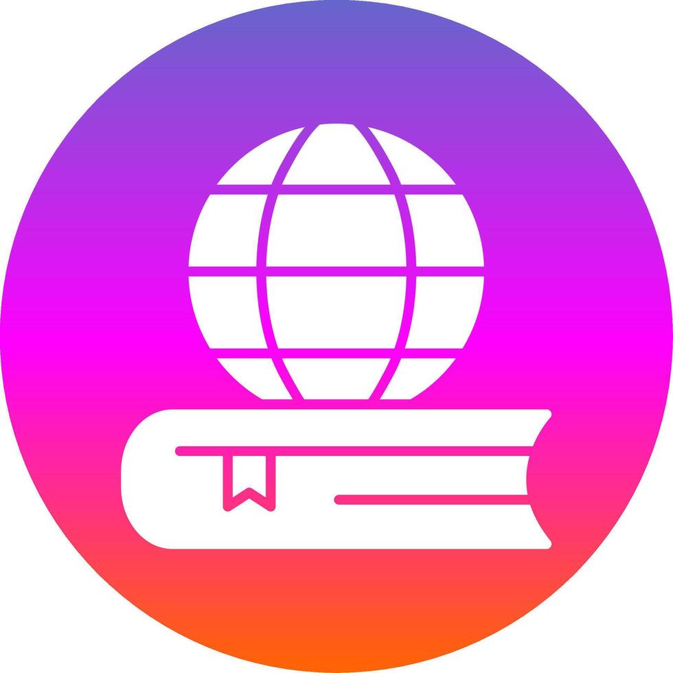 Global Education Glyph Gradient Circle Icon Design vector