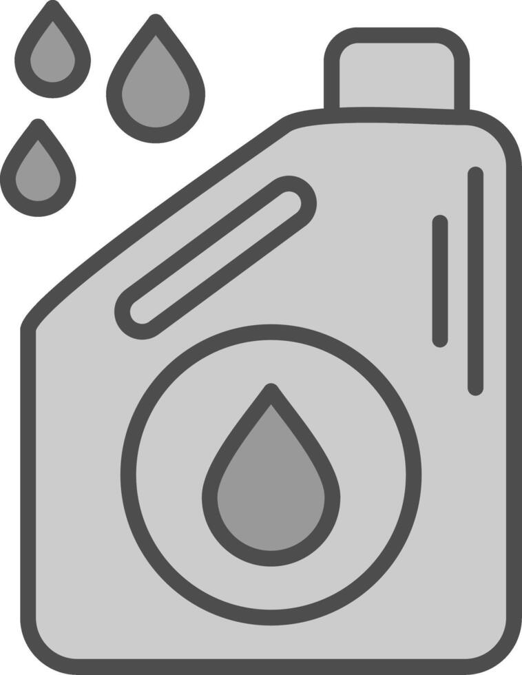 Oil Line Filled Greyscale Icon Design vector