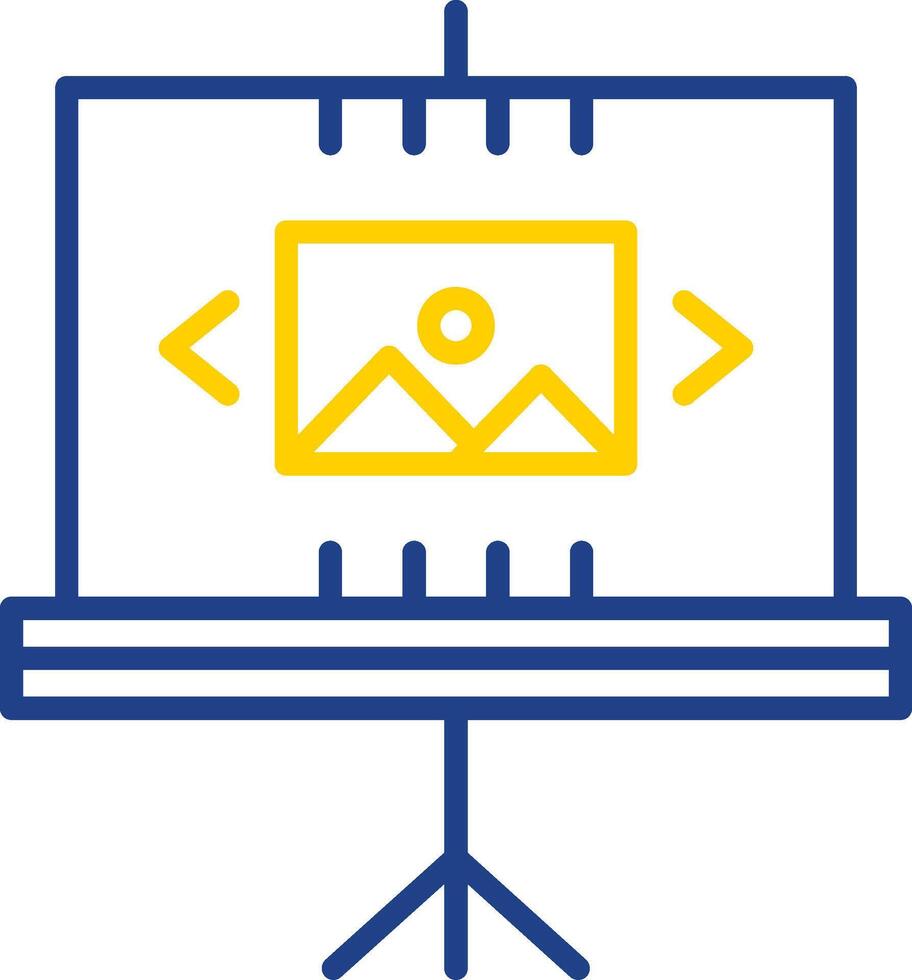 Slideshow Line Two Colour Icon Design vector