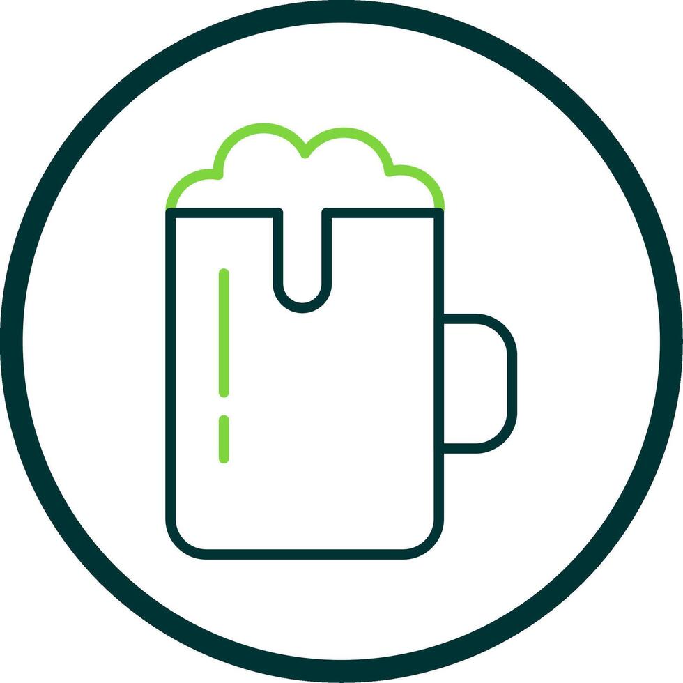 Beer Line Circle Icon Design vector
