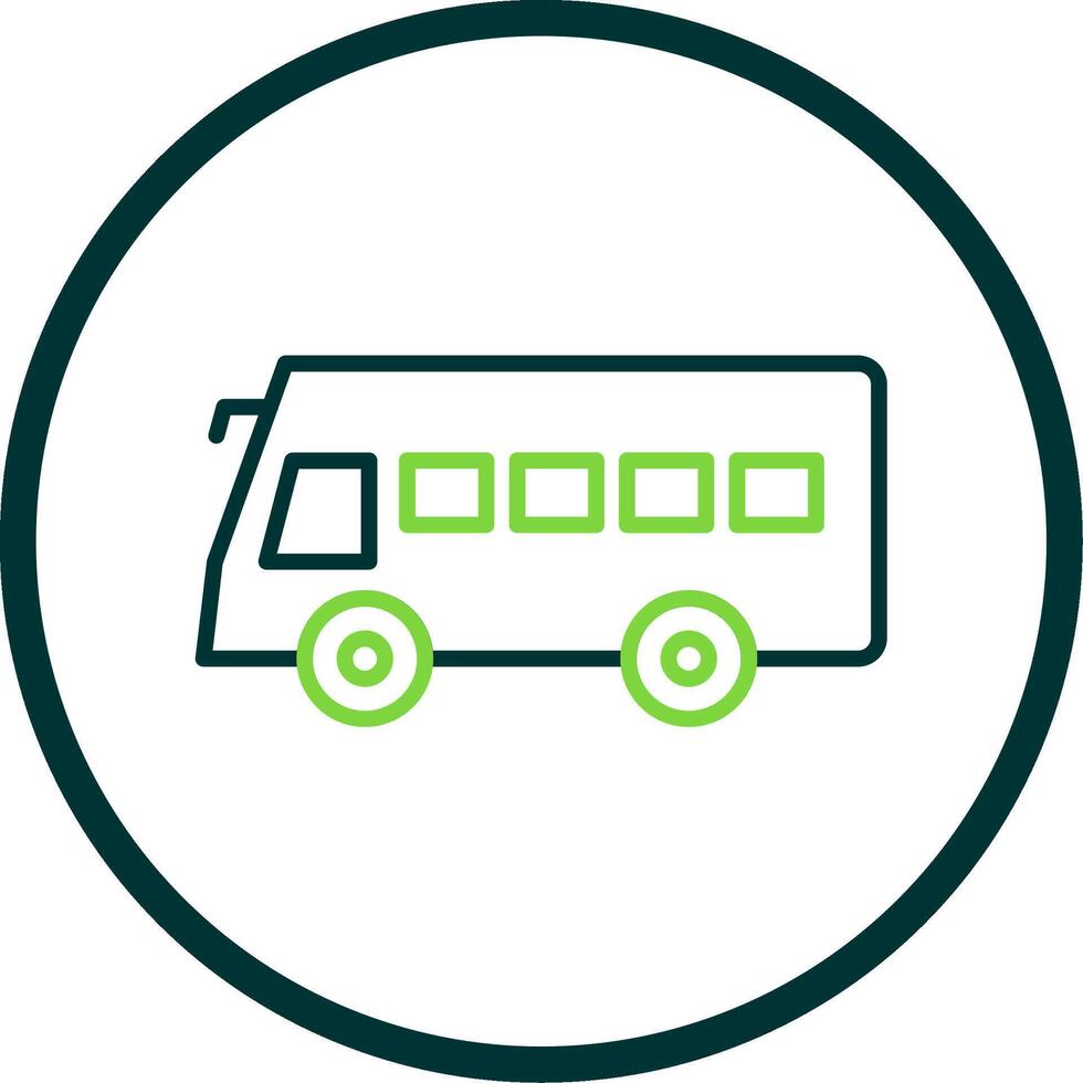 Coach Line Circle Icon Design vector